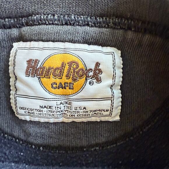 Vintage Hard Rock Cafe Save The Planet Sweatshirt SZ LG Y2K 90's Grunge Rocker - Picture 3 of 6